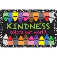 Ashley Productions&reg; The Original Fun Mat&trade;, Welcome Mat, 15.5" x 23.5", Kindness Colors World