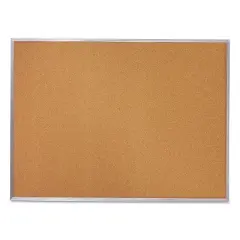 Mead Cork Bulletin Board 36 x 24 Silver Aluminum Frame 85361