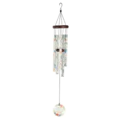 Dicksons I Can Do All Things Encouraging Verse Floral Accent Multicolor 35 x 4.75 Aluminum Windchimes