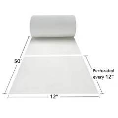 UBMOVE Foam Wrap Roll 12 wide x 50 ft 1/16" Thickness perforated 12"