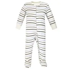 Hudson Baby Infant Boy Cotton Zipper Sleep and Play 3pk, Royal Safari