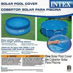 Intex 12-Foot Easy Set and Metal Frame Swimming Pool Solar Cover Tarp (2 Pack)