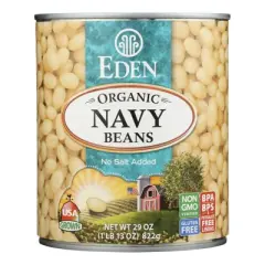 Eden Foods No Salt Added Organic Navy Beans - Case of 12/29 oz