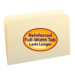 Smead File Folder, Reinforced Straight -Cut Tab, Legal Size, Manila, 100 Per Box (15310)