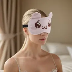 Unique Bargains Soft Cartoon Sleep Mask Cute Pink 1 Pc