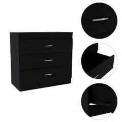Maliang 3-Drawer Dresser, Black