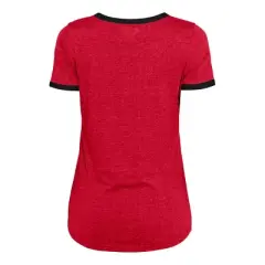 MLB Cincinnati Reds Women's Heather Bi-Blend Ringer T-Shirt