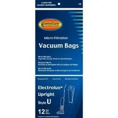 12 Generic Electrolux Upright Style U Allergy Vac bags Epic, Prolux, Discovery, Genesis, Lux Vacuum Cleaners
