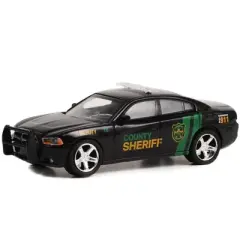 2011 Dodge Charger Pursuit #18 "County Sheriff Deputy" Black "Yellowstone" 2018-Current TV 1/64 Diecast Model Car by Greenlight