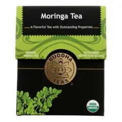 Buddha Teas Organic Moringa Tea - Case of 6/18 Bags