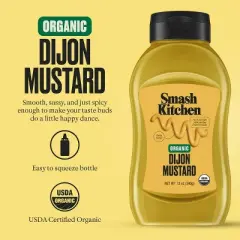 Smash Kitchen Organic Dijon Mustard, 12 oz Bottle
