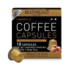 Bestpresso Coffee for Nespresso Original Machine 120 pods Certified Genuine Espresso Caramel Blend(Medium Intensity)