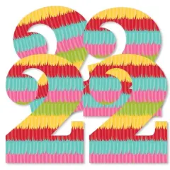 Big Dot of Happiness 2nd Birthday Let's Fiesta - Two Shaped Decorations DIY Fiesta Second Birthday Party Essentials - Set of 20