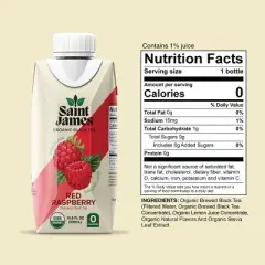 Saint James Red Raspberry Organic Black Tea - 16.9 fl oz Box