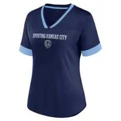 MLS Sporting Kansas City Women's Two Tone V-Neck Jersey