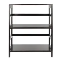 29.21" 2 Tier Leo Shelf Storage or Bookshelf Wide Espresso Brown - Winsome