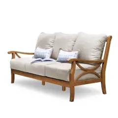 Abbington Teak Patio Sofa with Cushion - Cambridge Casual