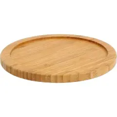 YBM HOME Bamboo Lazy Susan Single Turntable, Pack of 6