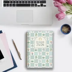 Blue Sky 5"x8" 2025-2026 Weekly/Monthly Zip Pouch Wirebound Planner Printed Plants Regalia