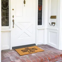 Coco Coir Welcome Door Mat 17"x30", The Neighbours Have Better Stuff Front Doormat Non Slip Rug for Home Indoor Outdoor Entrance