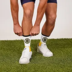 NHL Boston Bruins Divide Secondary Large Crew Socks