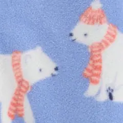 Carter's Just One You&reg;️ Toddler Girls' 2pk Snowflakes and Polar Bears Fleece Footed Pajama - White/Blue