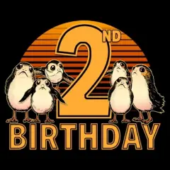 Toddler's Star Wars 2nd Birthday and Porgs T-Shirt