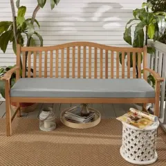 40"x17" Outdura Indoor/Outdoor Bench Cushion Smoke - Sorra Home