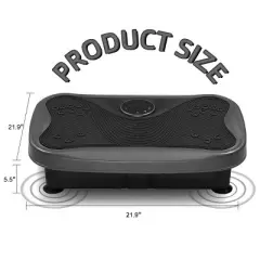 SEVOBAL Exercise Trainers Vibration Plate Fitness Platform Shaking Workout Board Lymphatic Drainage Weight Loss for Home Gym, Gray, 22.1"*13.8"*6.1"