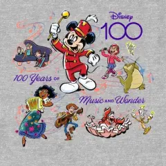 Men's Disney Mickey Mouse and Friends 100 Years of Music and Wonder T-Shirt