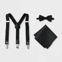 Boys' 3pk Suspender Set - Cat & Jack&trade; - Black