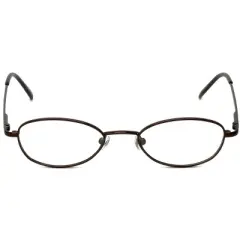 Flex Collection by Vivid FL-76 Designer Blue Light FIlter Reading Glasses in Brown 46mm +2.50 | Ladies | Oval Shape | Small Fit