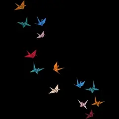 Men's Design By Humans Flying Paper Cranes Birds By Magnussons Tank Top