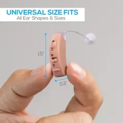 Pyle Dual In-Ear Hearing Amplifiers - Noise Cancelling, Adjustable Volume Control - Includes 4 Batteries