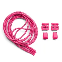 The Original Stretchlace Quick Lock No-Tie Elastic Shoelaces &ndash; Pink Adjustable Shoe Laces (1 Pair)
