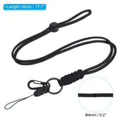 Unique Bargains Polyester Wear-resistant ID Card Neck Lanyards with Hook