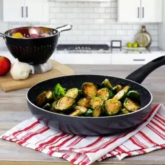 Oster Pallermo 11in Nonstick Aluminum Frying Pan in Charcoal