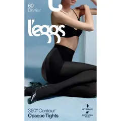L'eggs Women's 60 Denier 360 Contour Opaque Tights