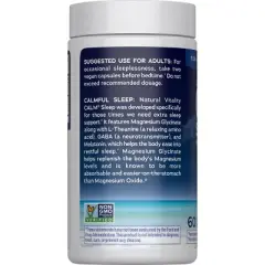 Natural Calm Vitality Sleep Supplement Vegan Capsules - 60ct