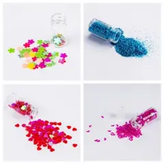 SHANY 3D Nail Art Decoration Mini Bottles with Tweezer  - 48 pieces