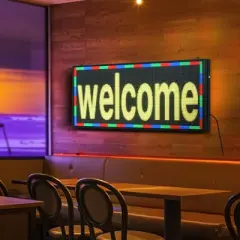 VEVOR Programmable Sign, P6 Full Color Flexible Digital Scrolling Panel, DIY Custom Text Pattern GIF Display Board, Bluetooth APP Control, Black