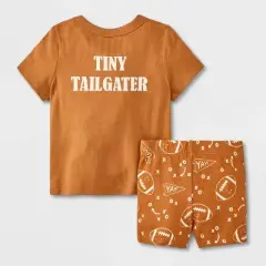 Baby Tiny Tailgator T-Shirt & Bloomer Set - Cat & Jack&trade; Brown