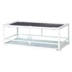 OiiBO 35 Gallon Reptile Glass Terrarium, Double Hinge Door with Screen Ventilation Reptile Terrarium 36" x 18" x 12.6"