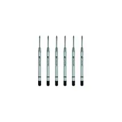 Monteverde Ballpoint Pen Refill Fine Point Black Ink 6 Pack (P423BK)