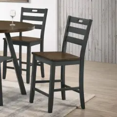 2pk Danforthe Ladder Back Counter Height Chairs - HOMES: Inside + Out