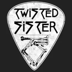 Junior's Twisted Sister Guitar Pick Logo Festival Muscle Tee