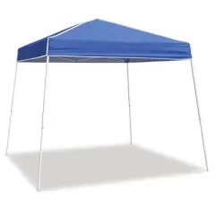 Z-Shade 10 by 10 Foot Instant Pop Up Shade Canopy Tent with 10 Foot Angled Leg Canopy Tent Taffeta Attachment for Beaches, Backyards, or Events, Blue