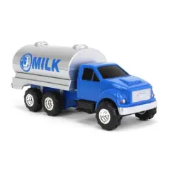 ERTL 1/64 Collect N Play Blue Tandem Milk Tank Truck, 47493