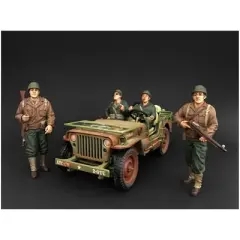 US Army WWII 4 Piece Figure Set For 1:18 Scale Models by American Diorama