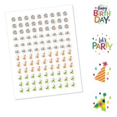 Big Dot of Happiness Cheerful Happy Birthday - Colorful Birthday Party Round Candy Sticker Favors - Labels Fits Chocolate Candy (1 sheet of 108)